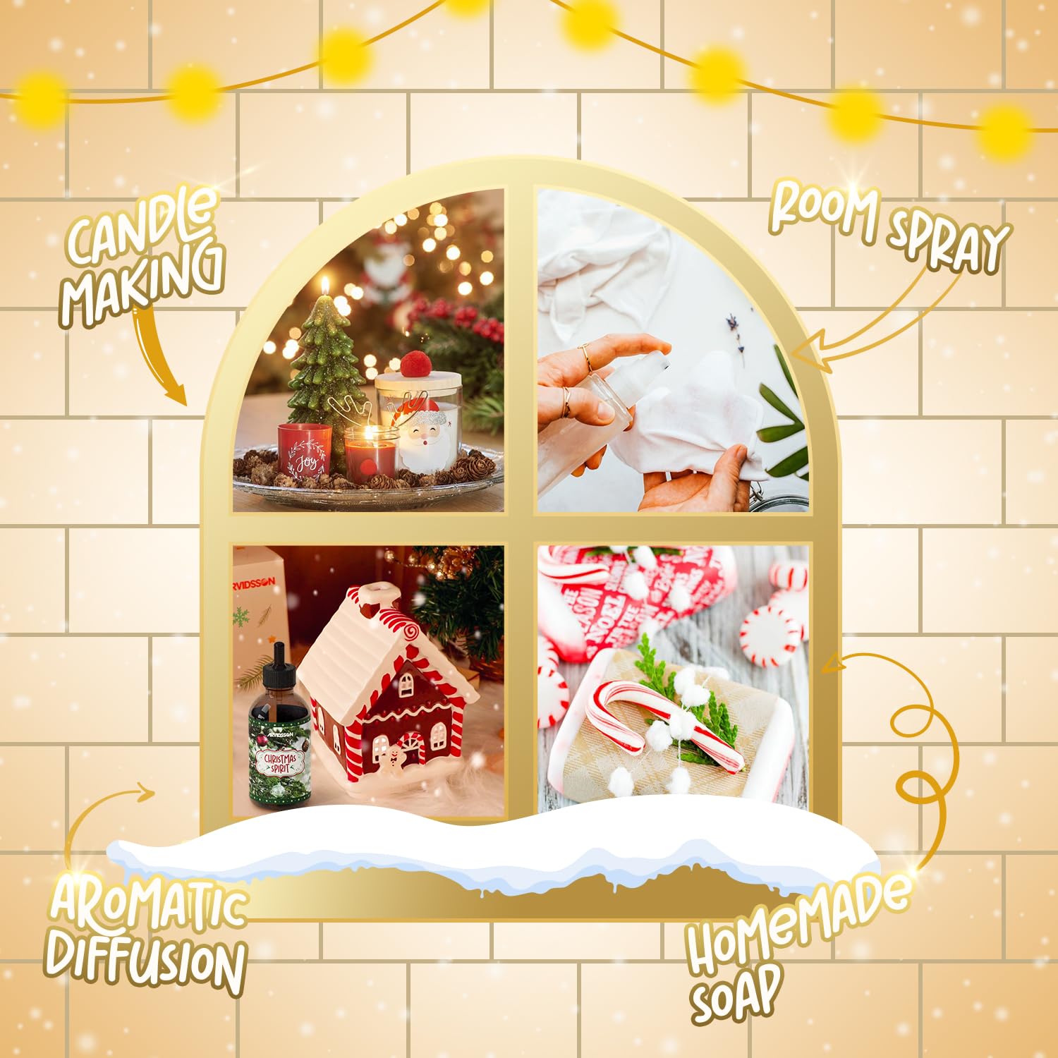 Gift-ready packaging for ARVIDSSON Christmas Spirit Fragrance Oil