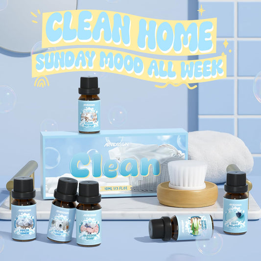 Fresh Linen essential oil bottle from ARVIDSSON Clean Essential Oils Set