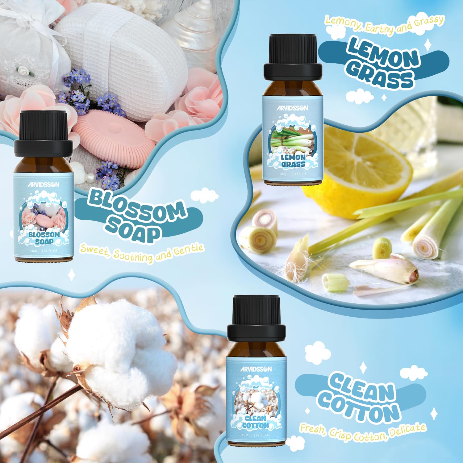 Clean Air essential oil bottle close-up