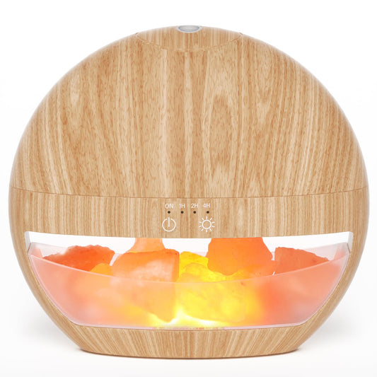 ARVIDSSON Himalayan salt lamp diffuser with wood grain finish