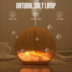 Diffuser showing adjustable mist timer and ambient light options