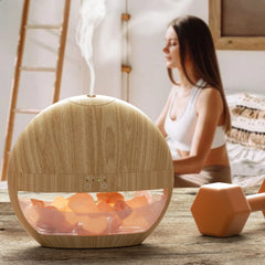 Multiple-angle views of ARVIDSSON Himalayan salt lamp diffuser