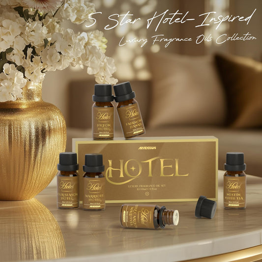 Seven luxury hotel-inspired diffuser oils in ARVIDSSON gift set