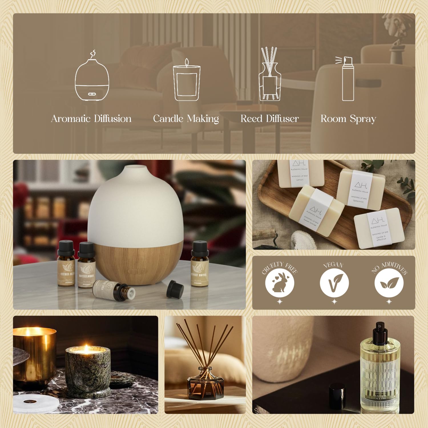 ARVIDSSON Hotel Scent Gift Set – assorted diffuser oils for DIY projects