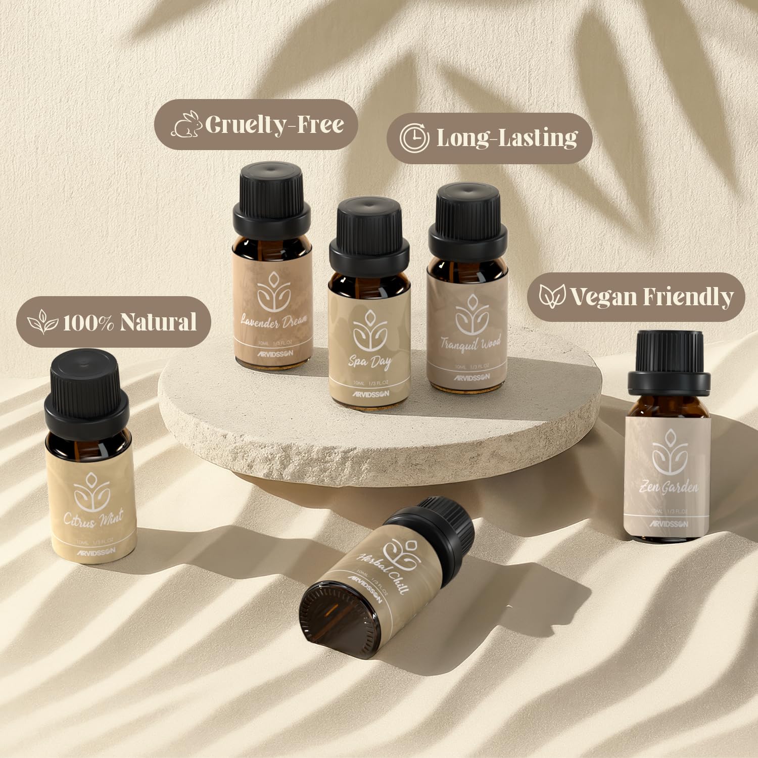Tranquil Wood essential oil bottle