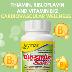 Front view of ARYMAR Diosmin Plus 900 packaging