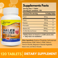 Packaging of Arymar Ox Bile with Digestive Enzymes