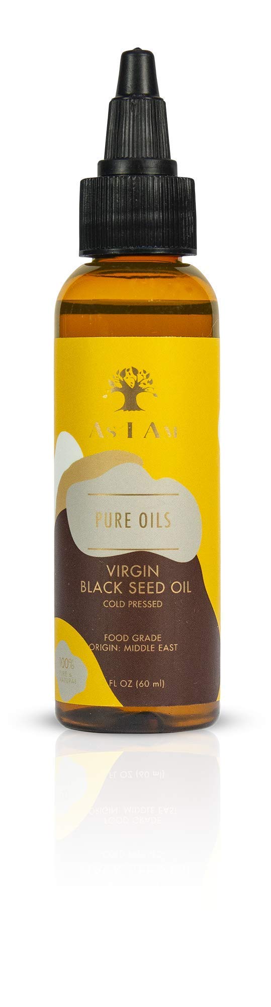 As I Am Virgin Black Seed Oil bottle ready for daily hair and skin care