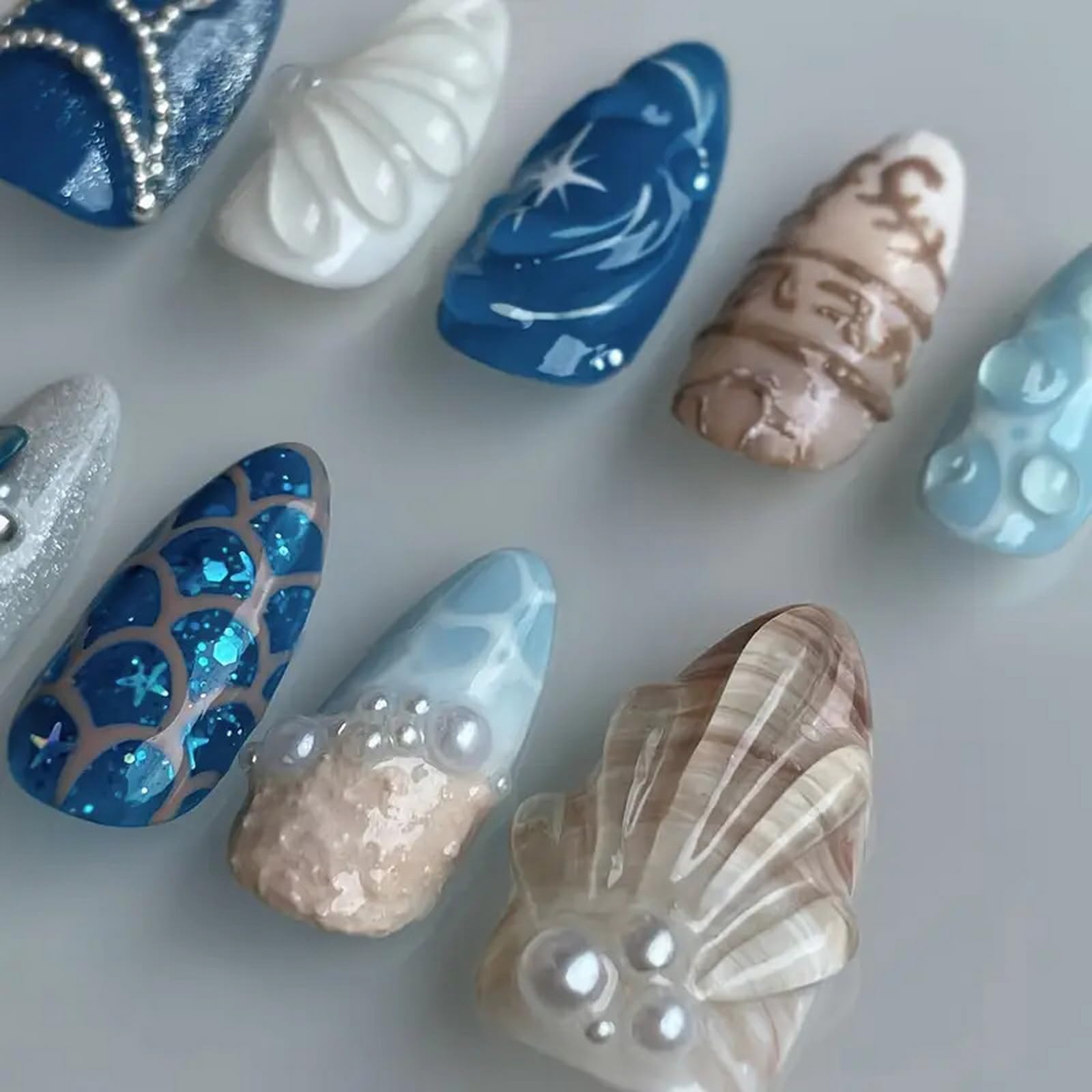 ASABITE press-on nails with jelly glue and alcohol pads included.