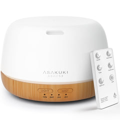 Front view of ASAKUKI 300ml essential oil diffuser