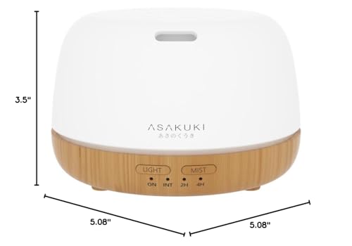 ASAKUKI diffuser with remote control and USB-C cable