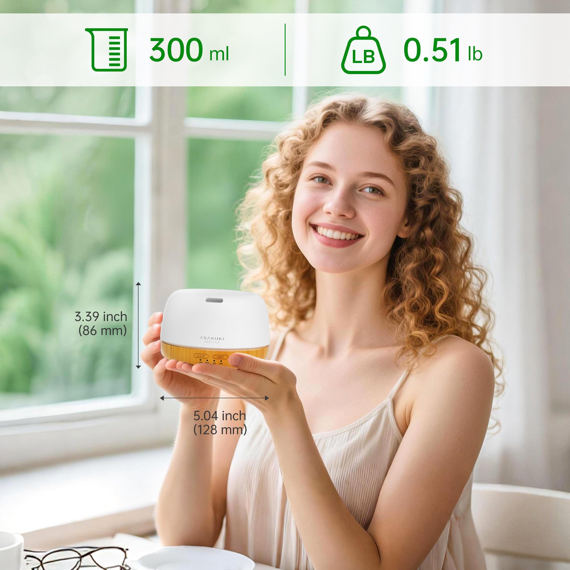 All-in-one aromatherapy and humidification diffuser in stylish design