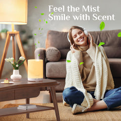 Diffuser placed in a bedroom for relaxation