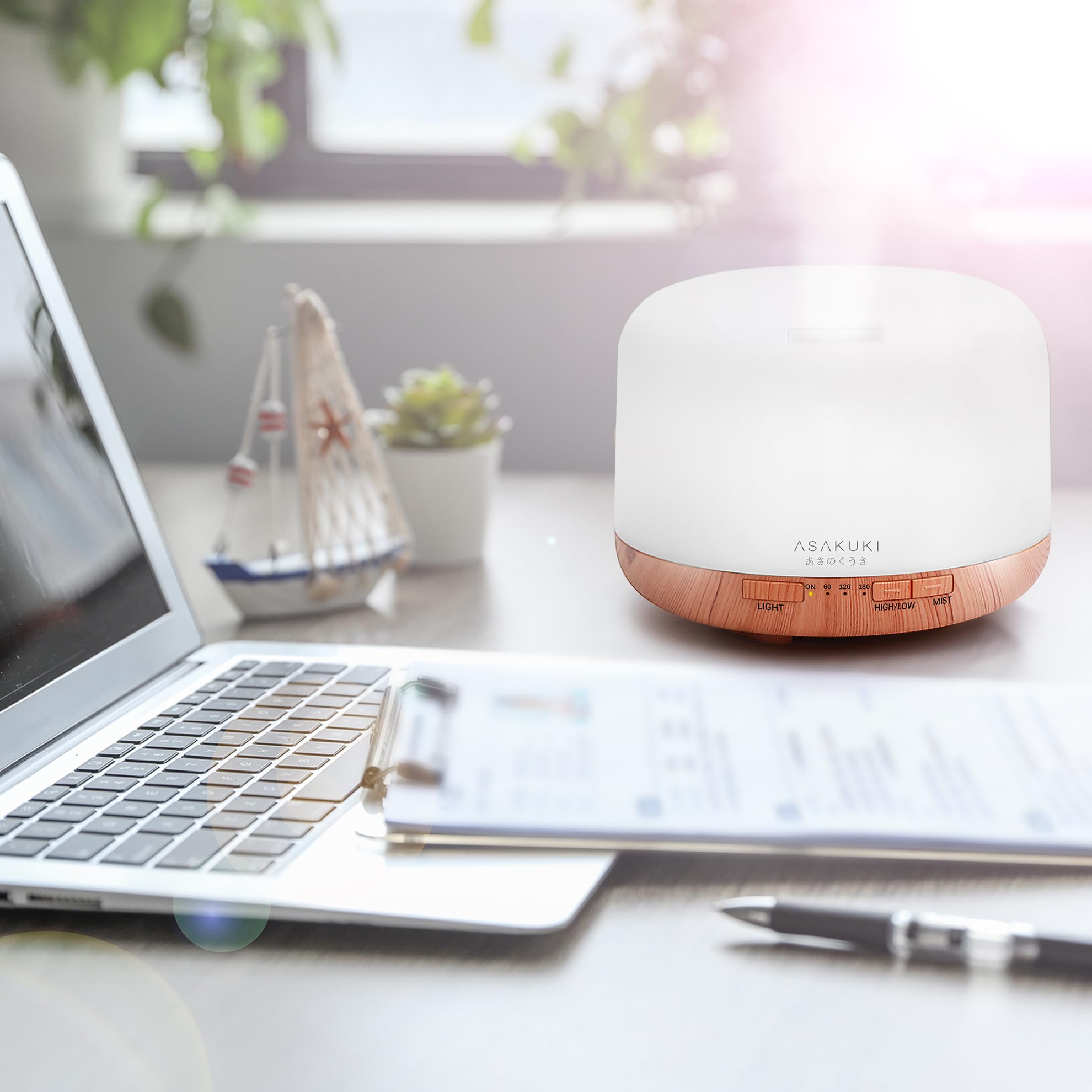 ASAKUKI Diffuser with 7 LED color options
