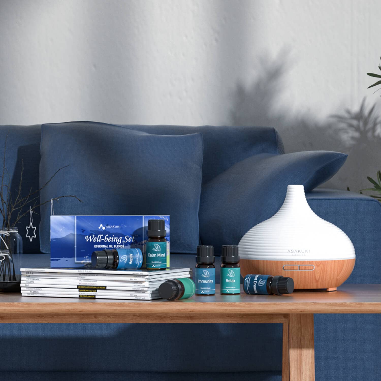 ASAKUKI Immunity essential oil blend bottle for diffusers