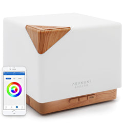 ASAKUKI Smart WiFi Diffuser with 700ml tank and seven LED colors