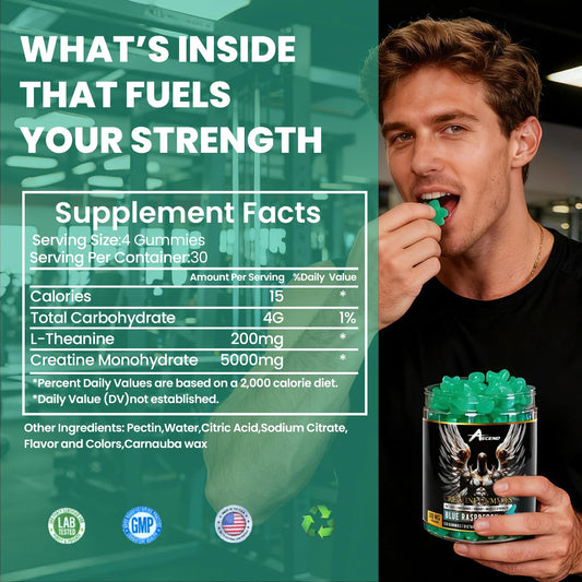 Ascend gummy close-up texture highlighting soft chew and clean ingredients