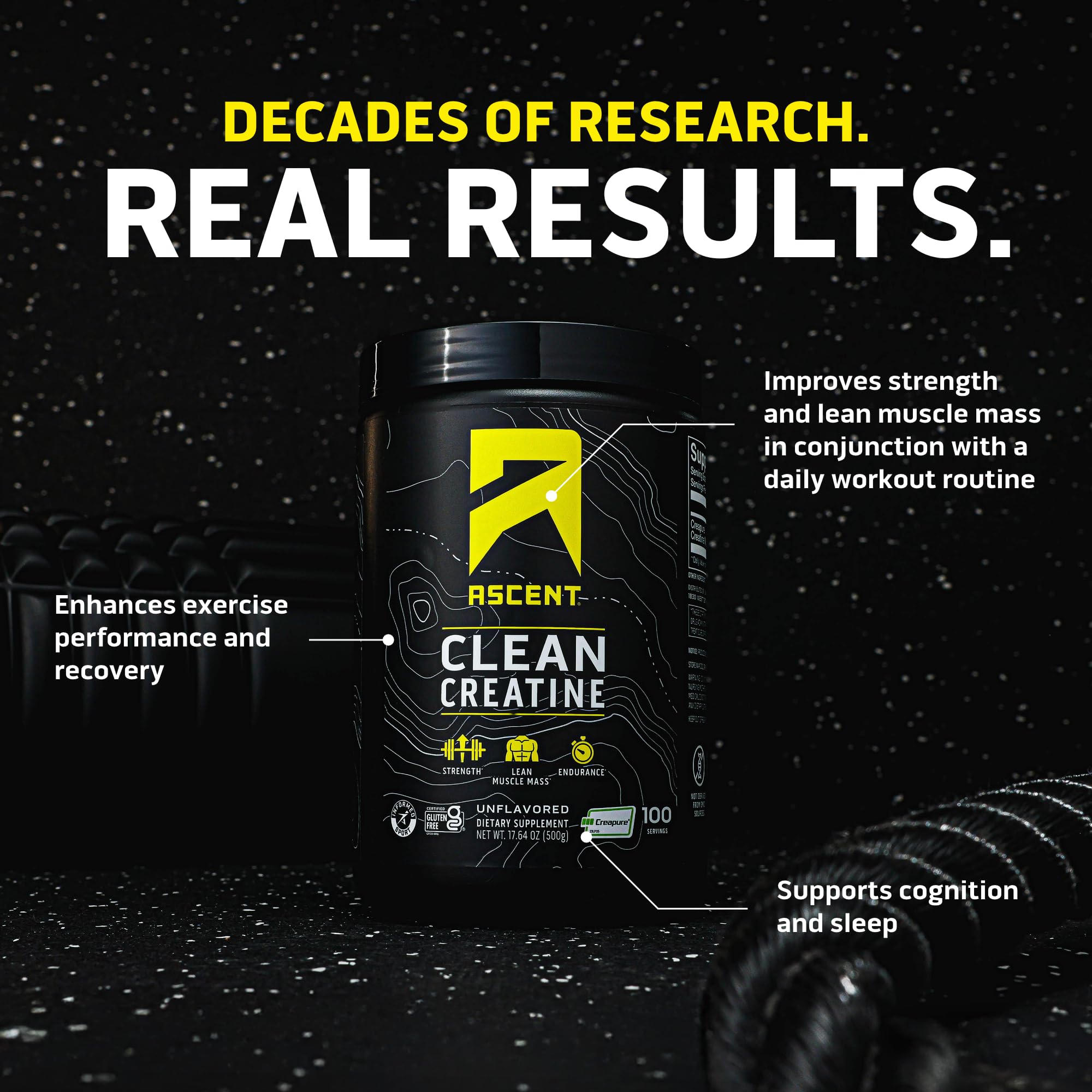 Creapure creatine monohydrate logo on packaging