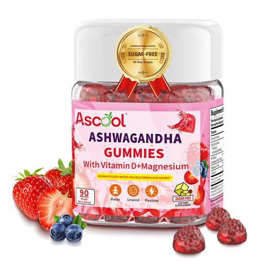 Ascool Ashwagandha Gummies with water-soluble ashwagha extract