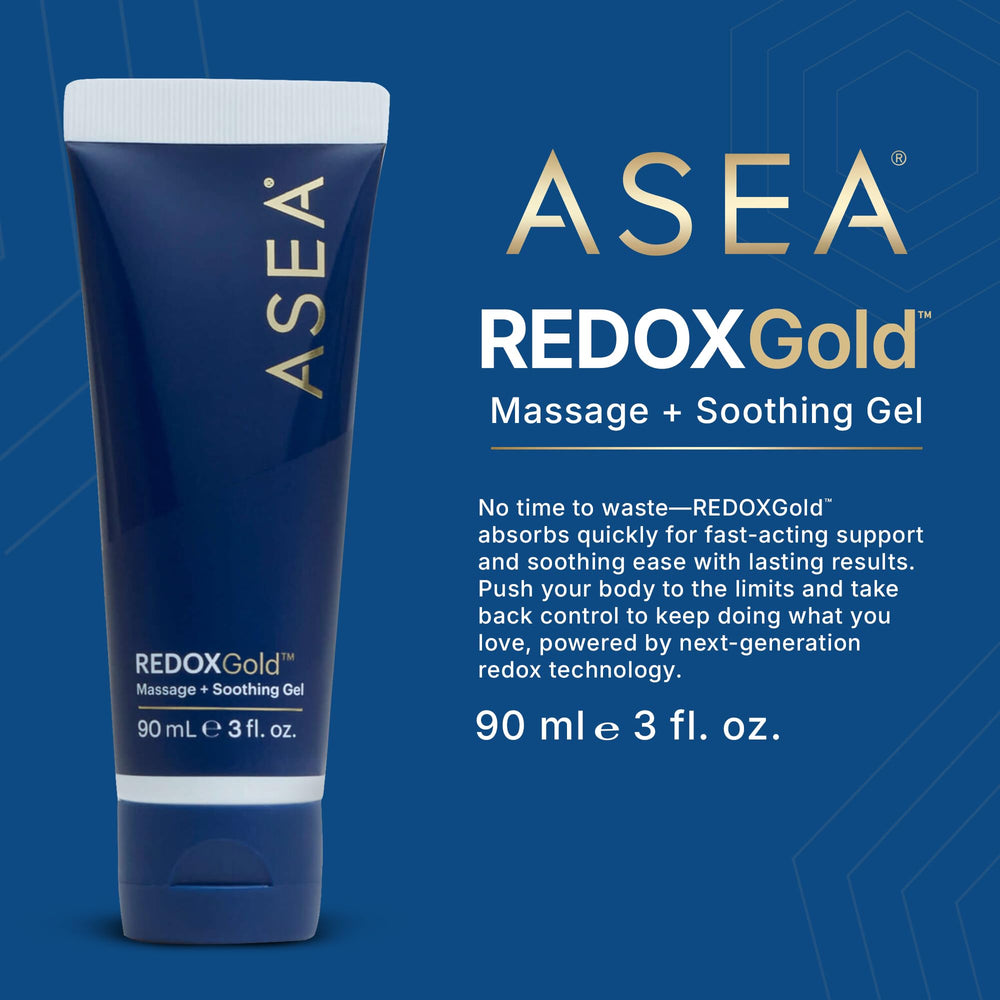 Hands applying fast-acting gel to skin for recovery