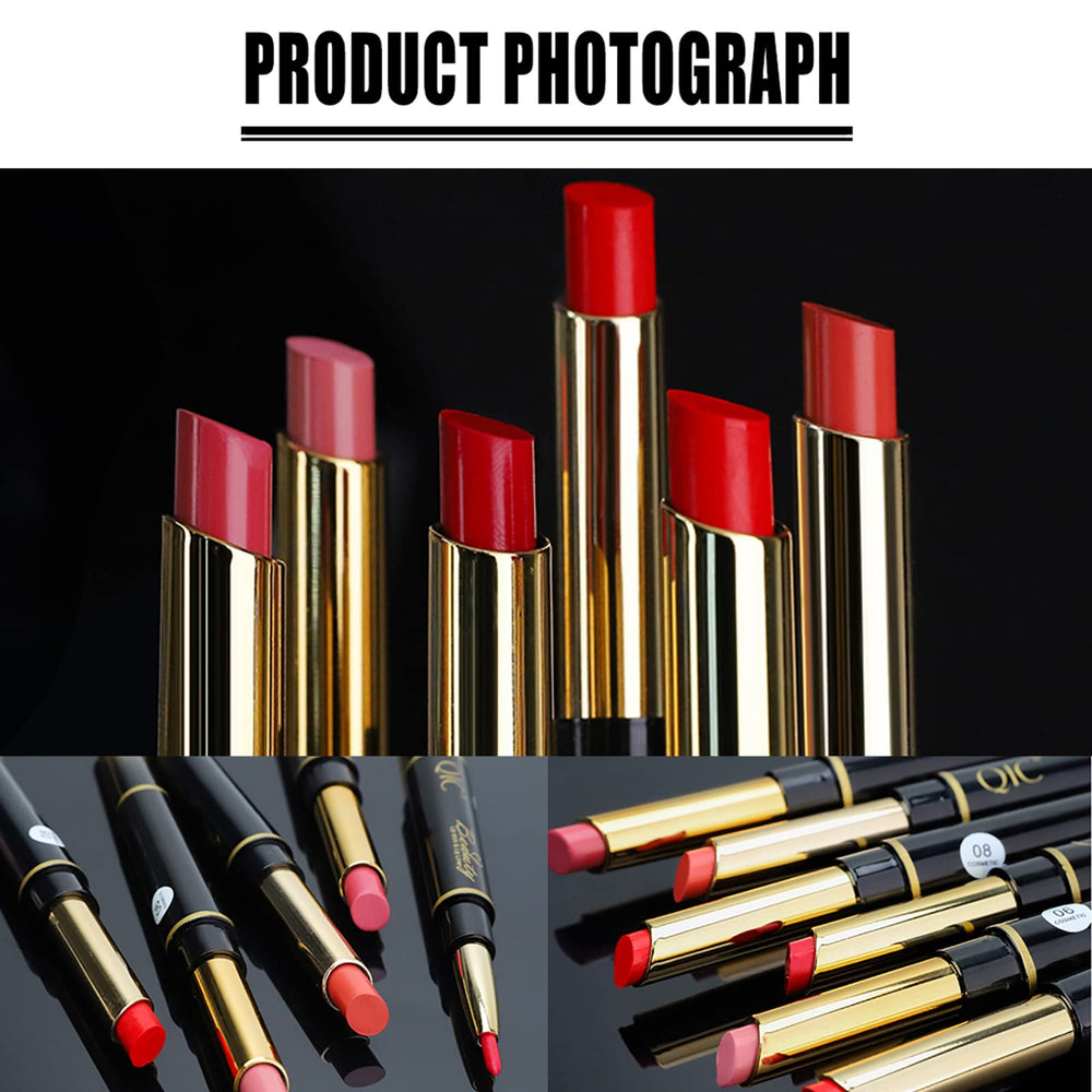 Aseawave 6-color lipstick display shows matte finish and pigment richness.