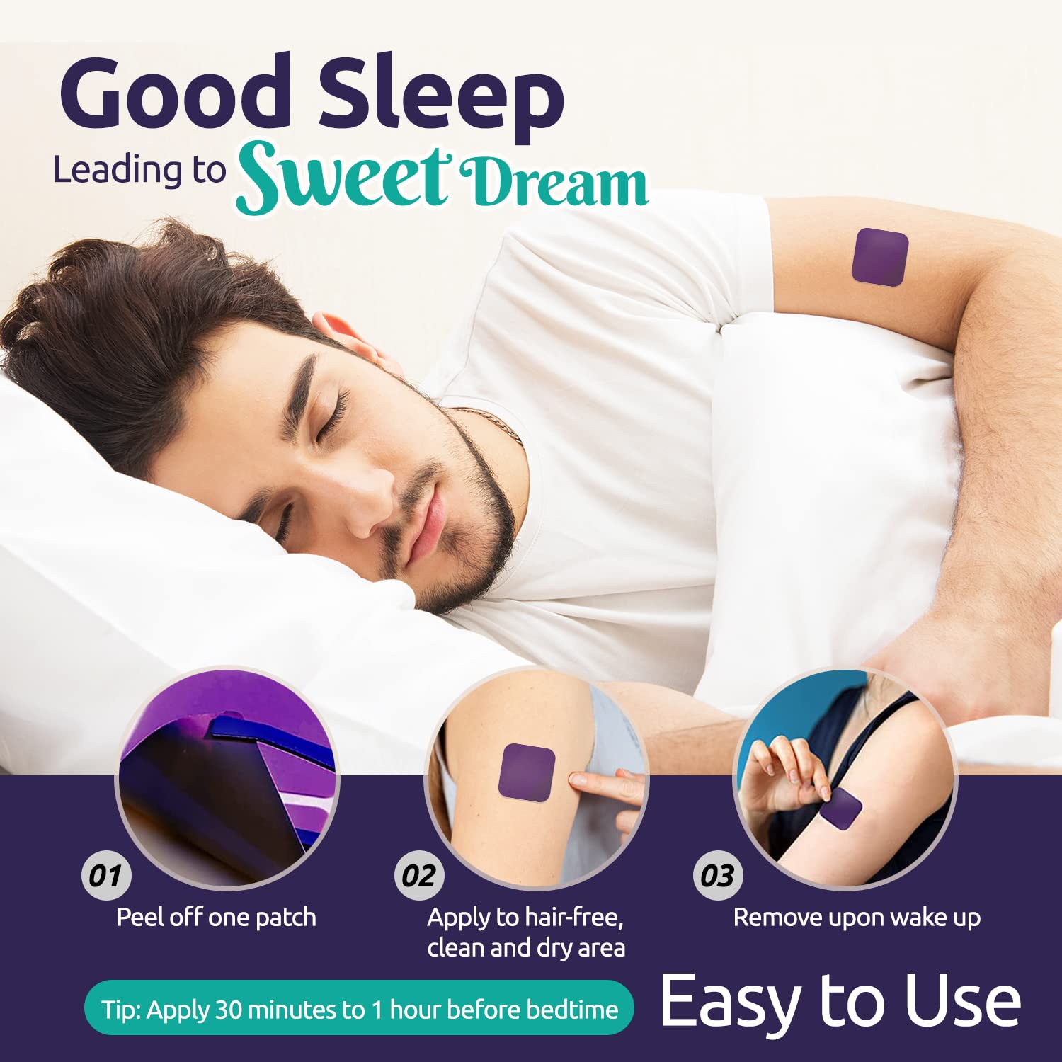 Peel-off backing on Ashania Sleep Patch