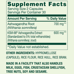 Close-up of Ashwagandha 1300 mg capsules