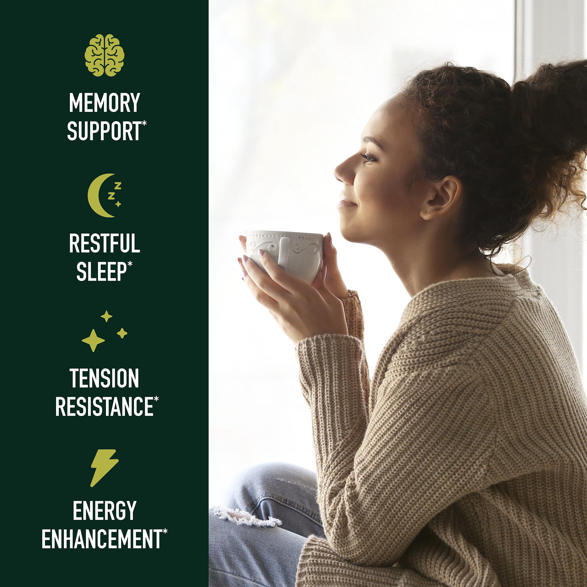 Non-GMO ashwagandha supplement label