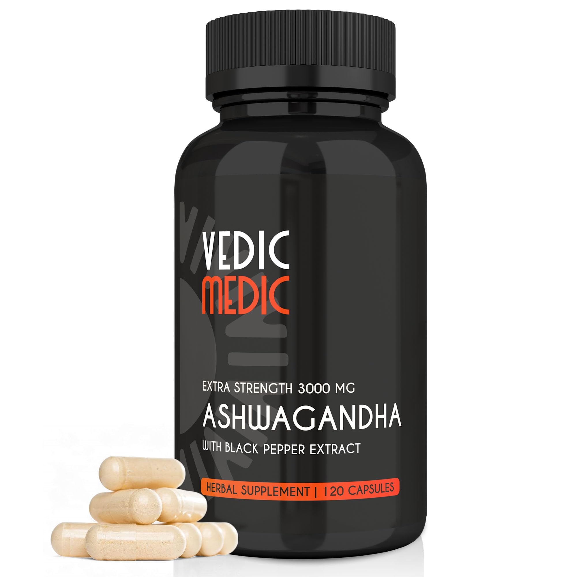 Vedic Medic Organic Ashwagandha Capsules Extra Strength 3000mg – Stres ...
