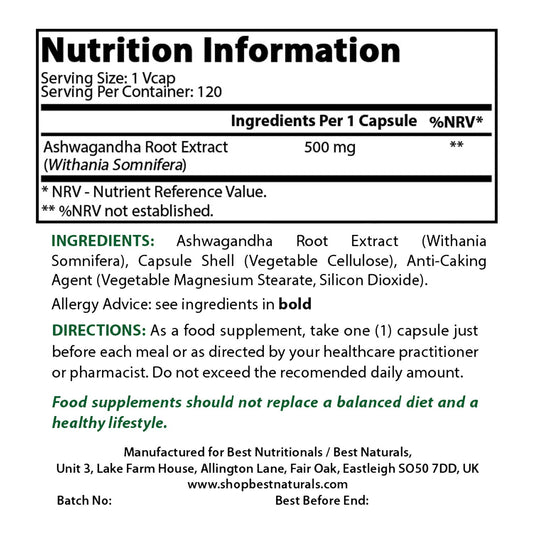 Back view of the bottle showing supplement facts