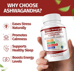 Product packaging and label for Ashwagandha Complex
