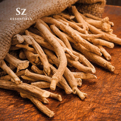 Close-up of Ashwagandha Essential Oil in a dropper