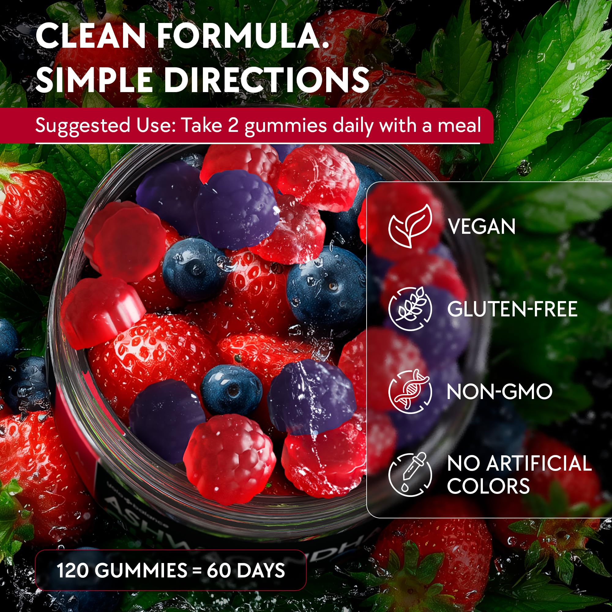 Sugar-free vegan formula badge on packaging