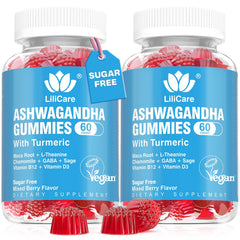 Ashwagandha Gummies 2000mg bottle – Mixed Berry flavor, 120 count