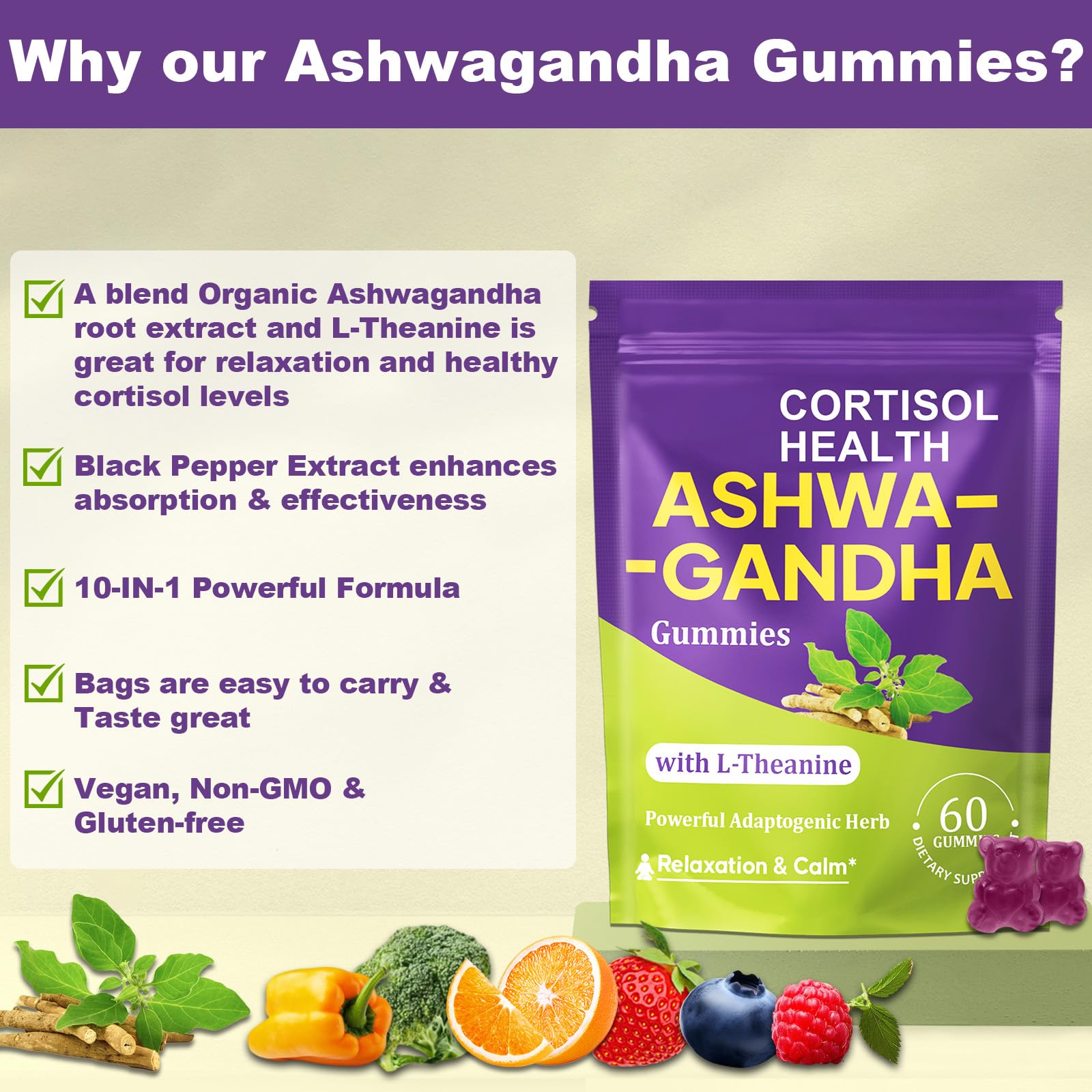 Nutritional ingredients and vitamins listed on the label