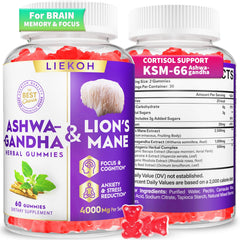 Front view of Ashwagandha Gummies Berry flavor bottle