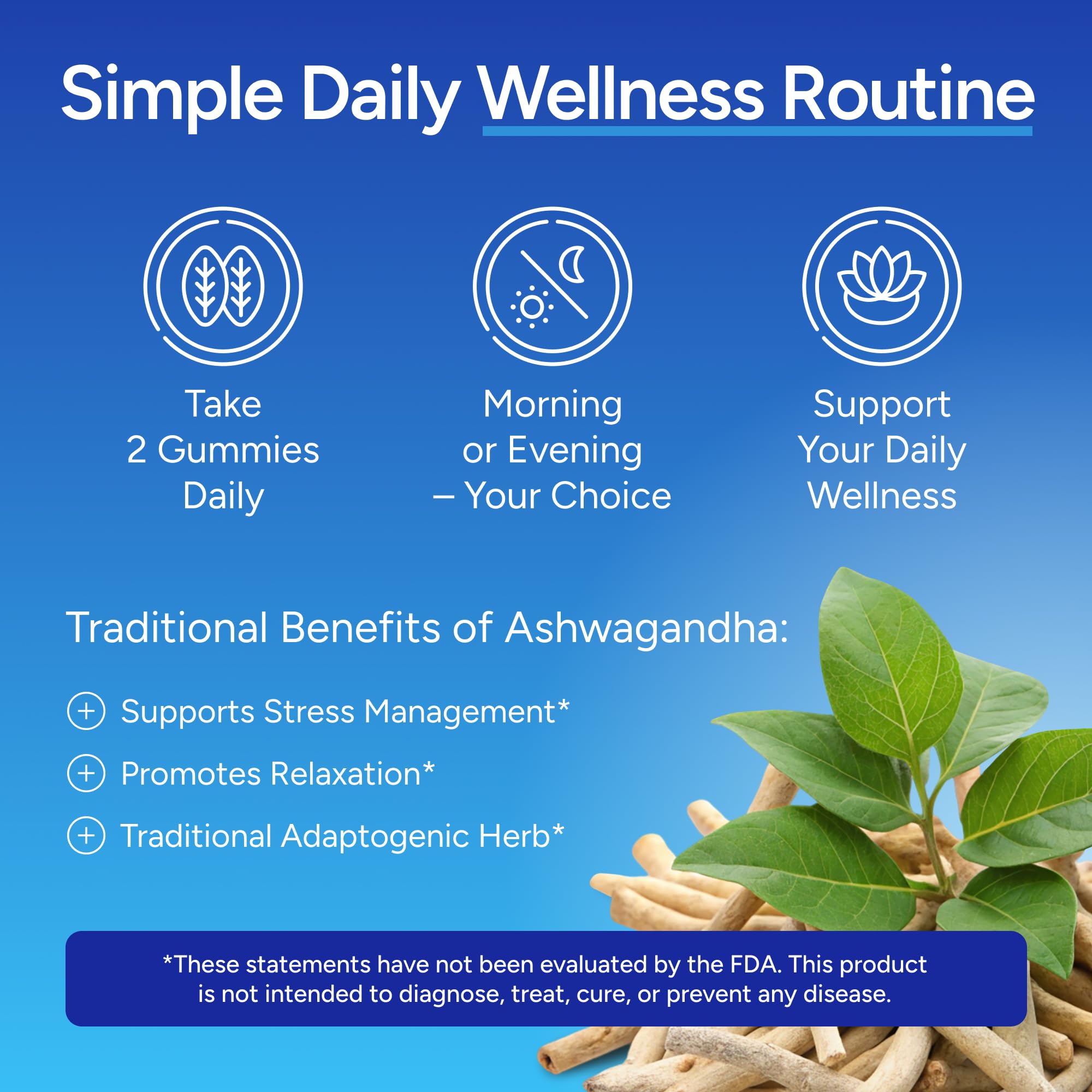 Ingredients label for Ashwagandha Gummies