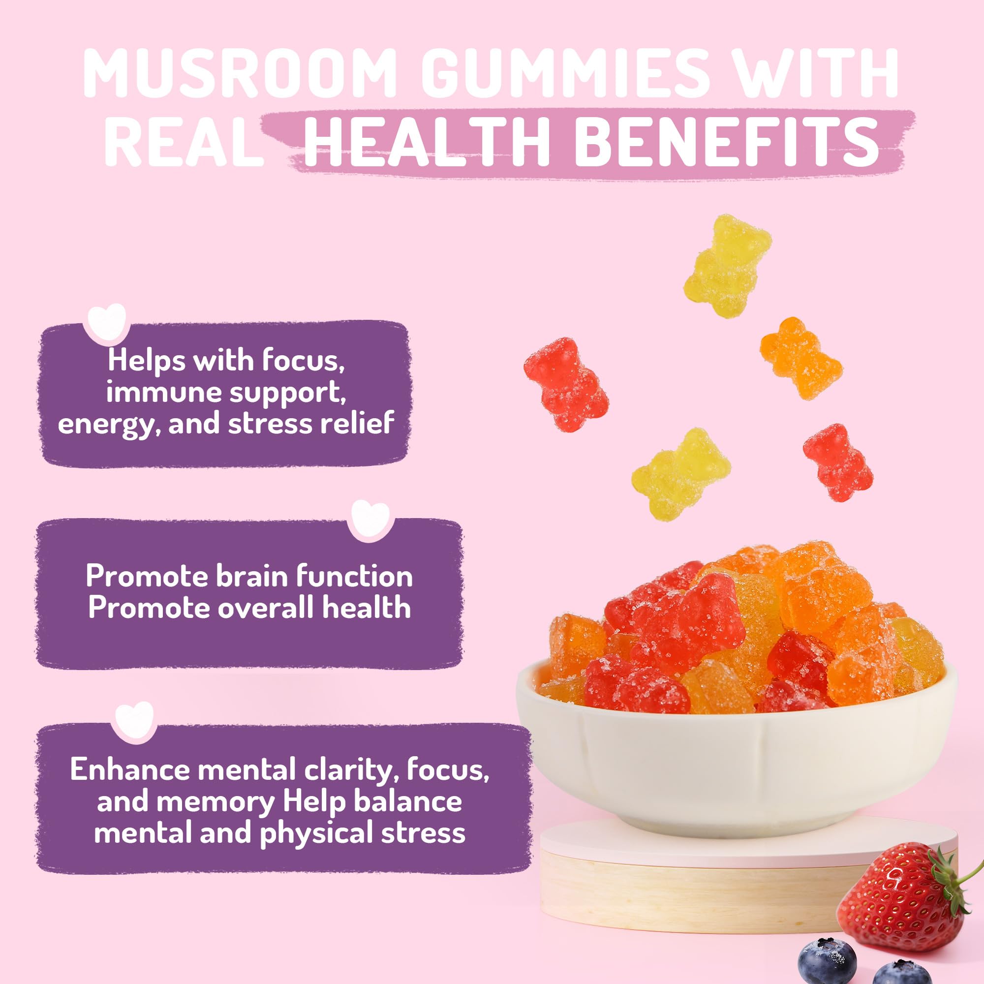 Ashwagandha and mushroom gummies ingredients