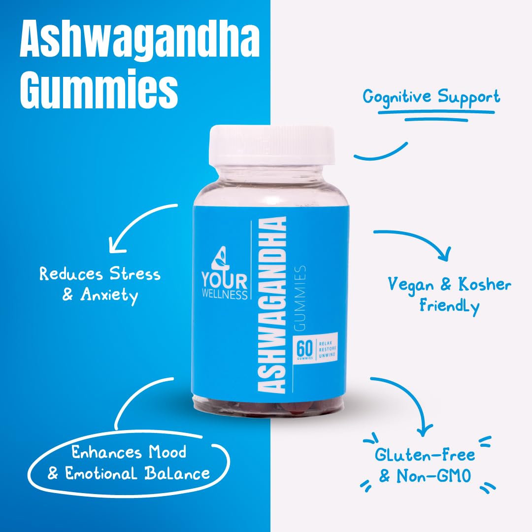 Gummies ingredients including Ginger, Lemon Balm, Lion's Mane and Vitamin D on label