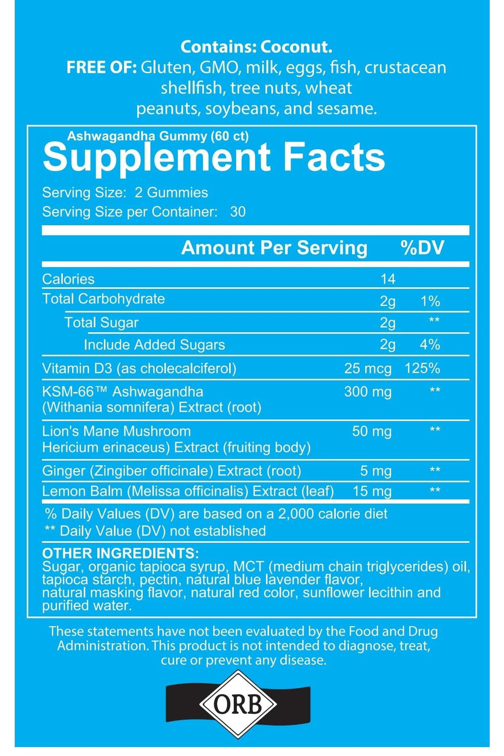 Vitamin D information on packaging
