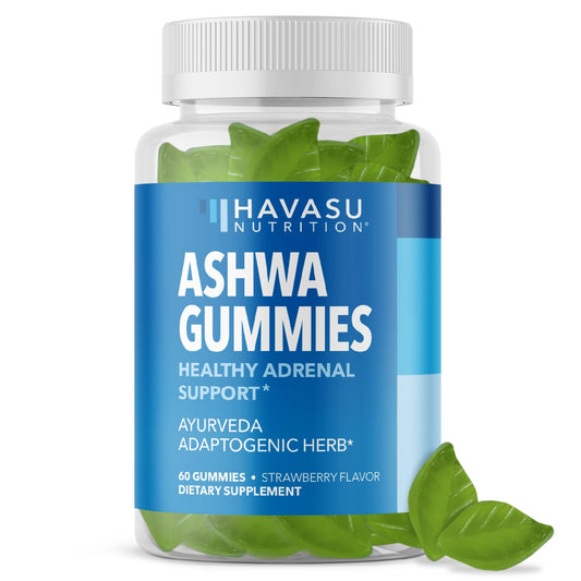 Bottle of strawberry-flavored Ashwagandha Gummies