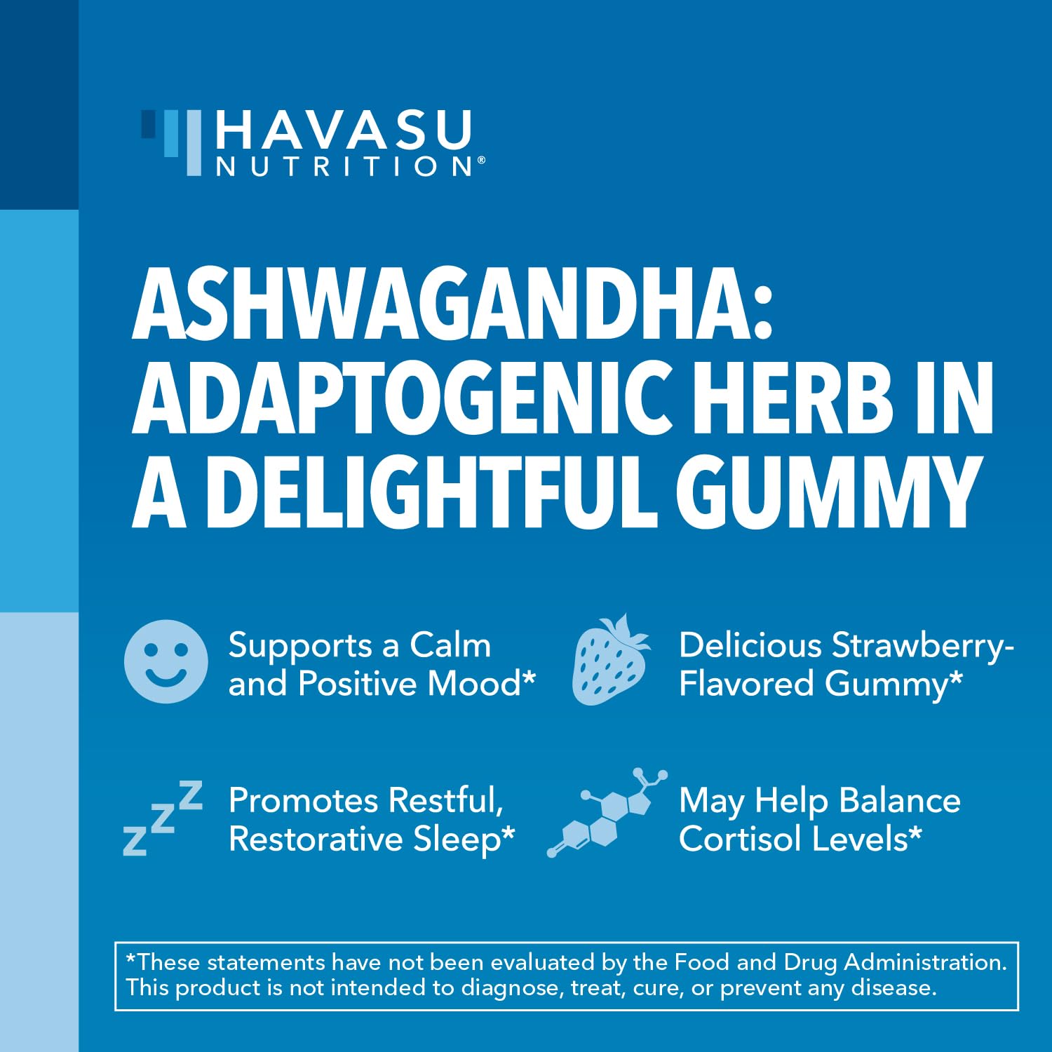 Ashwagandha extract and strawberry flavor ingredients