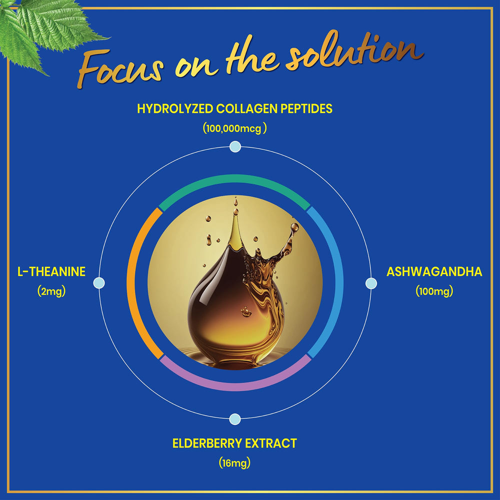 Ashwagandha liquid drops for calm and focus