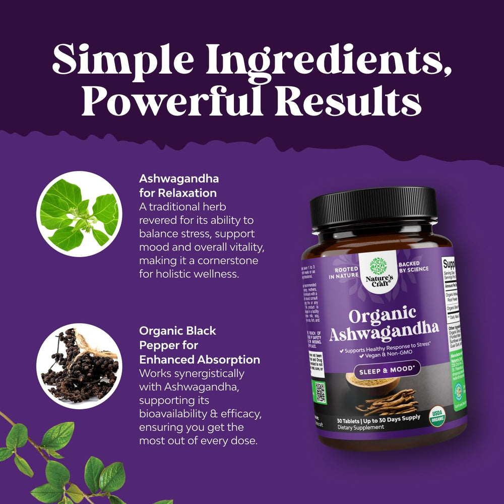 Illustration of mood and stress support with ashwagandha.