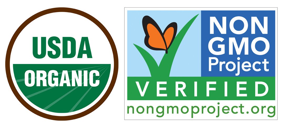 Ashwagandha powder label showing Organic and Non-GMO