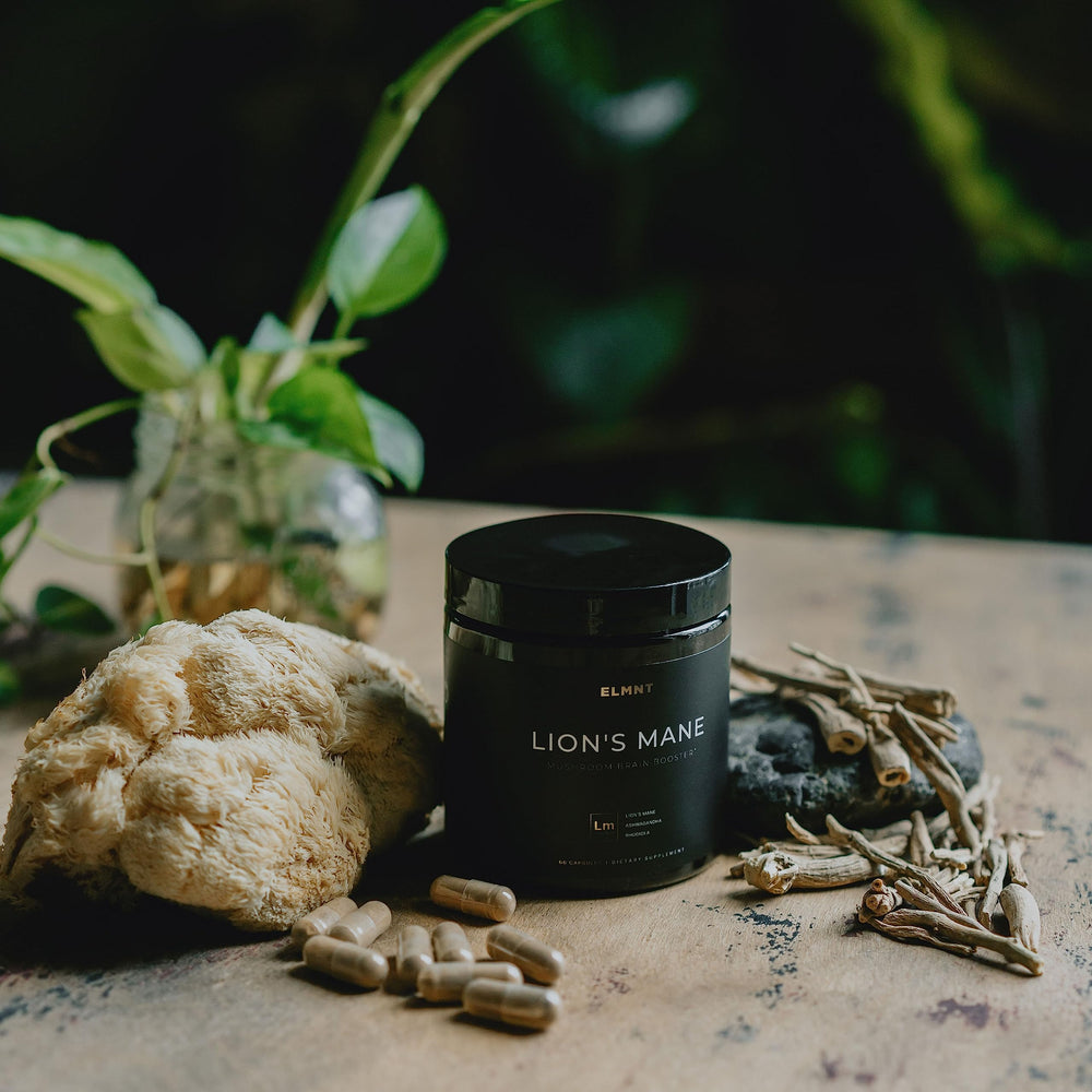 Ashwagandha and Rhodiola adaptogenic mushroom formula with Lions Mane