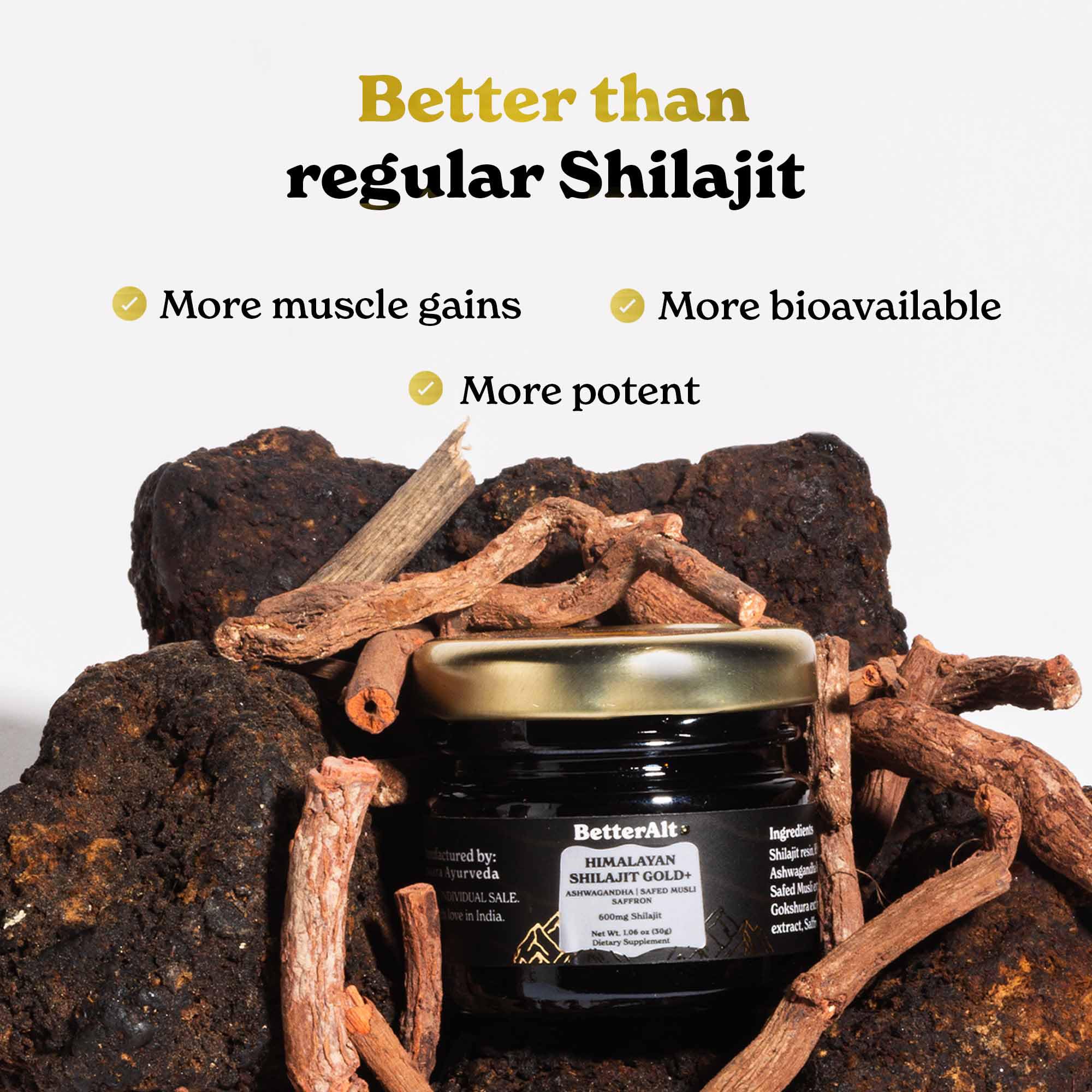 Blend of Ashwagandha, Safed Musli, Gokshura with Shilajit Gold