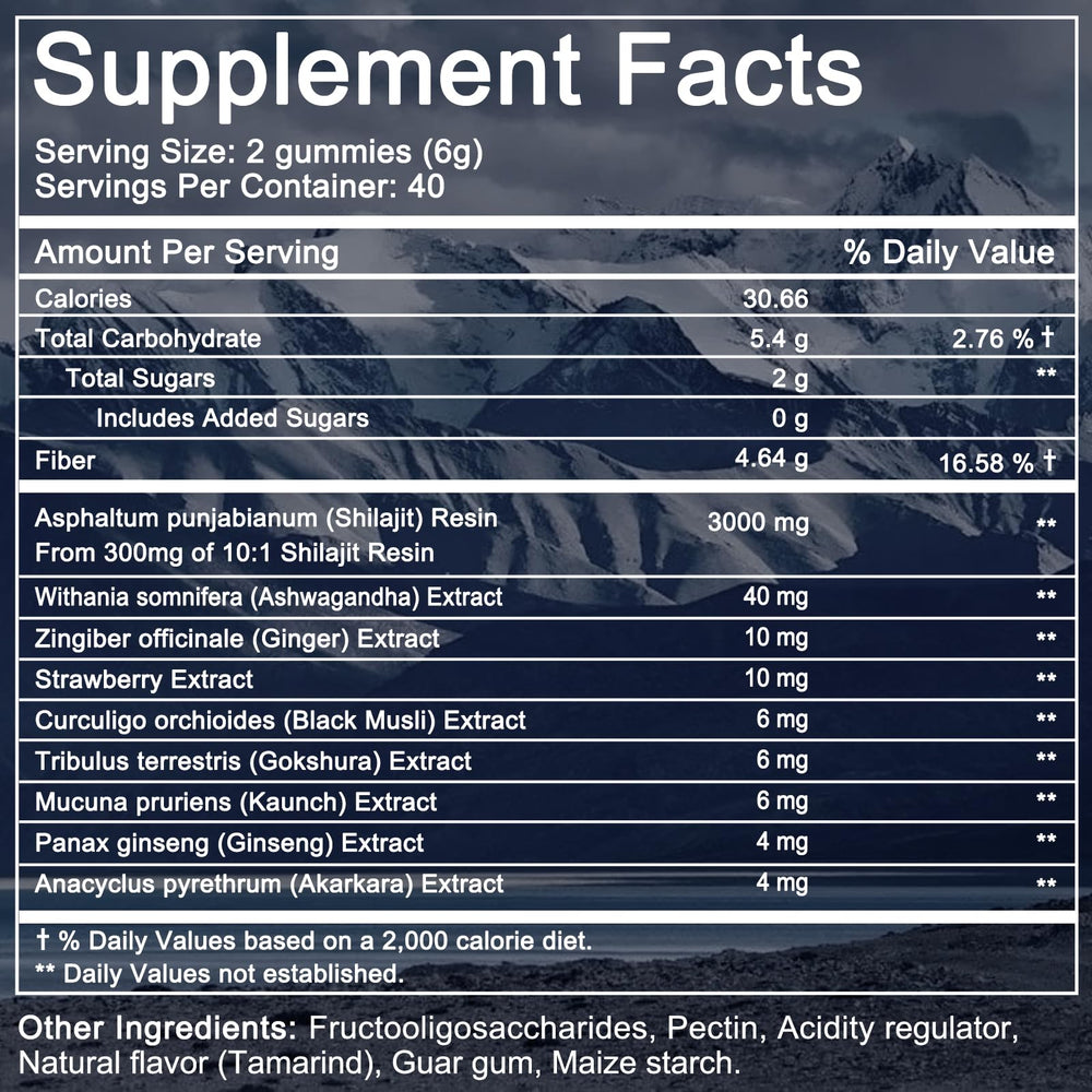 Shilajit gummies with Ashwagandha