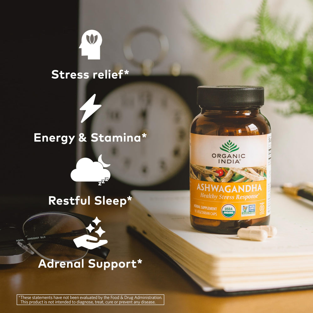 Ashwagandha capsules associated with stress relief