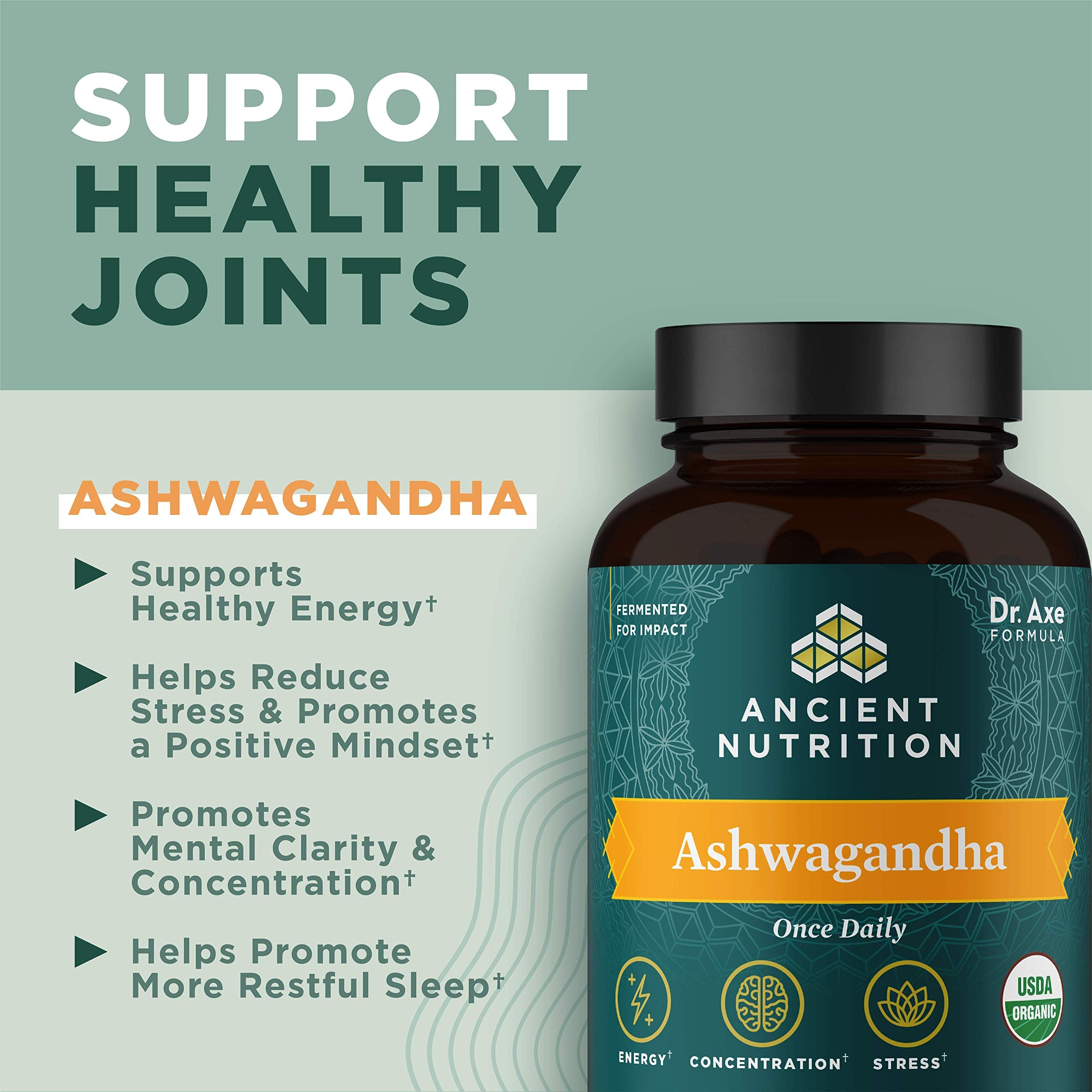 Ashwagandha tablets supporting energy and mental focus